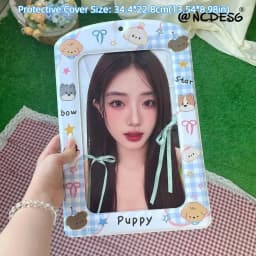 Trendy A4 Photocard Holder PVC Korean Idol Photos Protective Cover Colorful Giant Protectors for Postcards Girl's Gift
