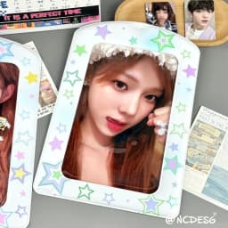 Trendy A4 Photocard Holder PVC Korean Idol Photos Protective Cover Colorful Giant Protectors for Postcards Girl's Gift