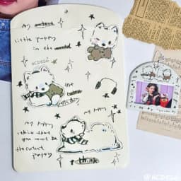 Trendy A4 Photocard Holder PVC Korean Idol Photos Protective Cover Colorful Giant Protectors for Postcards Girl's Gift