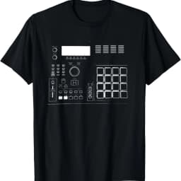 Retro Hip Hop MPC Beat Machine 2000 Producer T-Shirt Loose Fit Casual Tee with MPC Controller Graphic Summer Music Producer