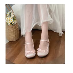Spring Autumn Thick Heel Pink Shoes Elegant Bow Lolita College Women Sandals zapatos de mujer mary jane shoes Girls High Heels
