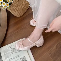 Spring Autumn Thick Heel Pink Shoes Elegant Bow Lolita College Women Sandals zapatos de mujer mary jane shoes Girls High Heels