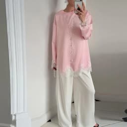 Women Satin Lace Patchwork Dress Long Sleeve O-neck Casual 2026 Spring Female Dresses Casual Solid Beach Robe not contain pearls