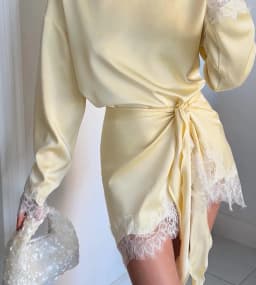 Women Satin Lace Patchwork Dress Long Sleeve O-neck Casual 2026 Spring Female Dresses Casual Solid Beach Robe not contain pearls