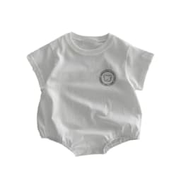 HY23087 Summer Cartoon Bear Onesie Thin Triangle Baby Bodysuit Newborn Short Sleeve Crawling Suit Baby Clothes Toddler Outfit
