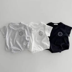 HY23087 Summer Cartoon Bear Onesie Thin Triangle Baby Bodysuit Newborn Short Sleeve Crawling Suit Baby Clothes Toddler Outfit