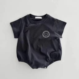 HY23087 Summer Cartoon Bear Onesie Thin Triangle Baby Bodysuit Newborn Short Sleeve Crawling Suit Baby Clothes Toddler Outfit