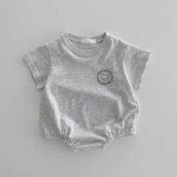 HY23087 Summer Cartoon Bear Onesie Thin Triangle Baby Bodysuit Newborn Short Sleeve Crawling Suit Baby Clothes Toddler Outfit