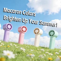 Kinscoter New Mini Handheld Fan 1200mAh Quiet High Speed Portable Rechargeable Fan 3 Speed Outdoor Travel Portable Pocket Fan