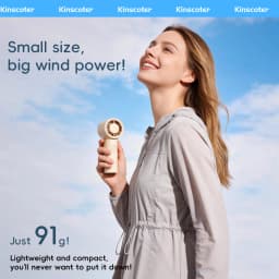 Kinscoter New Mini Handheld Fan 1200mAh Quiet High Speed Portable Rechargeable Fan 3 Speed Outdoor Travel Portable Pocket Fan