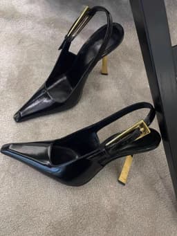 Sexy ultra-high heels pointed sandals elegant summer patent leather suspender high heels trendy dress banquet women's shoes