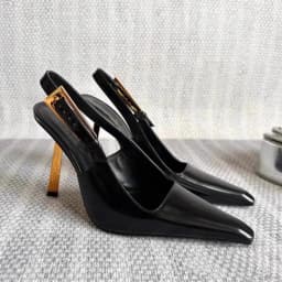 Sexy ultra-high heels pointed sandals elegant summer patent leather suspender high heels trendy dress banquet women's shoes