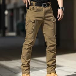 Mens Cargo Military Tactical Casual Trousers Softshell Elastic Spring Autumn Pants Hiking Camping Climbing Sports Combat Fitness