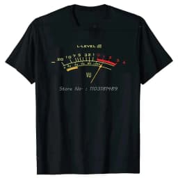 S-5XL Meter Music Sound DJ Retro Vintage Classic T Shirt Men Casual Short Sleeve Tees Tops Harajuku Analog Audio Mens Clothing