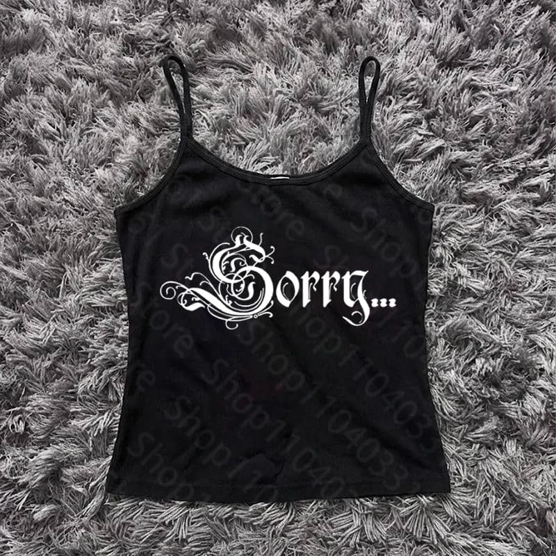 Grunge Vintage Clothes Women Aesthetic Summer Harajuku 2000s Crop top Streetwear Women's Tanks & Camis Emo Cropped Y2K Baby
