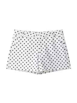 Womens Polka Dot 2 Piece Set Casual Stand Collar Long Sleeve Crop Top And High Waist Shorts Outfit Spring Fashion Streetwear