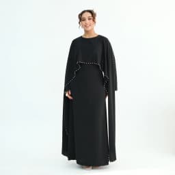 Luxury Dubai Shawl Abaya Elegant Beaded Waist Cinching Kaftan Muslim Women Traditional Dress Maxi Long Sleeve Robe Eid Outfit