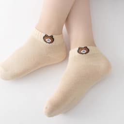 10 Pairs Bear-Patterned Kid's Socks in Random Colors, Elastic Socks Suitable for Both Boys and Girls, Kid's Colorful Ankle Socks