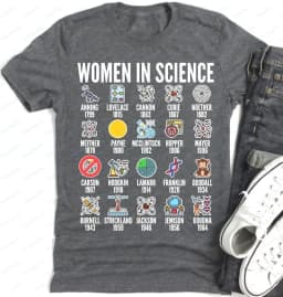 Inspirational Women in Science T-Shirt STEM Gift Science Advocate Tops STEM Learning Casual Cotton Tee Summer Cool Women Clothes