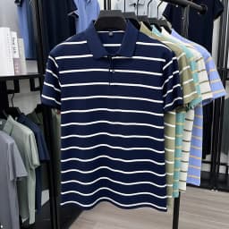 Luxury classic striped short sleeve polo shirt men casual skin friendly comfort breathable T-shirt high-end summer new trend top