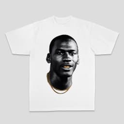 Michael Jordan American Men's and Women's Loose 100% Cotton Direct Spray Summer Loose Short Sleeve T-shirt