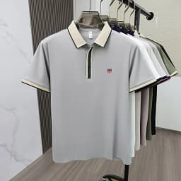 Fashionable Men's High-Quality Classic Brand New Embroidered Breathable POLO Shirt Summer New Comfortable Ice Silk Short Sleeve