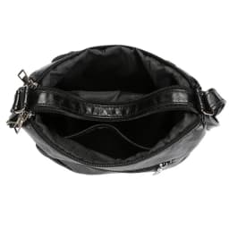 PU Leather Crossbody Bag Multi Layer Adjustable Strap Mom Messenger Bag Zipper Closure Large Capacity Women Purse Shoulder Carry
