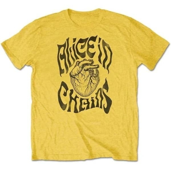 Alice in Chains Anatomical Heart Graphic T-Shirt, 100% Cotton Grunge Rock Print Tee, Unisex Dark Gothic Alternative