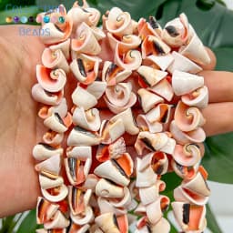 12mm Natural Red-mouthed Snail Shell Loose Bead For Jewelry Making DIY Bracelets Necklace Accessories 15inches