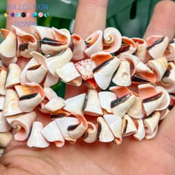 12mm Natural Red-mouthed Snail Shell Loose Bead For Jewelry Making DIY Bracelets Necklace Accessories 15inches