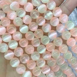 6MM 8MM 10MM Natural Gemstone Colorful Selenite Stone Loose Round Spacer Beads For Jewelry Making Diy Bracelet Necklace Earrings