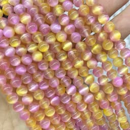 6MM 8MM 10MM Natural Gemstone Colorful Selenite Stone Loose Round Spacer Beads For Jewelry Making Diy Bracelet Necklace Earrings