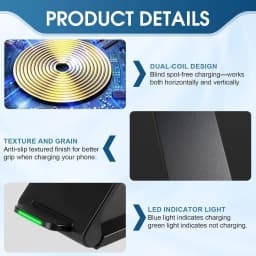 Wireless Charger Station Earphone Phone Fast Charging Charger Holder For iPhone 17 16 15 14 13 Pro Max Samsung S24 S23 Xiaomi