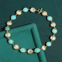 Vintage Baroque Pearl Choker Turquoise Necklaces Charm Jewelry Antique Gold Plated Women 2026 Luxury Classic Elegance Accessoies