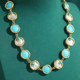 Vintage Baroque Pearl Choker Turquoise Necklaces Charm Jewelry Antique Gold Plated Women 2026 Luxury Classic Elegance Accessoies