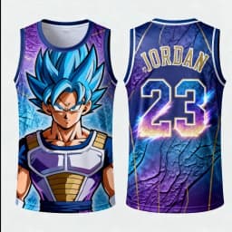 FamilyMatching 2026 New Version Dragon Ball Z Vegeta Special Edition Basketball Jersey Jordan Basketball Sports Vest Set