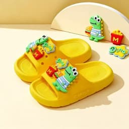 Children's Slippers, Summer Breathable, Cartoon Decoration, Suitable for Indoor Bathroom Showers, Soft-Soled Anti-Slip, Cartoon