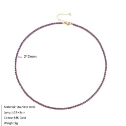ZHENL 38CM Ladies Fashion Luxury Necklace Multiple Styles Birthstone Necklace Suitable for Commuter and Gift