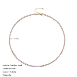 ZHENL 38CM Ladies Fashion Luxury Necklace Multiple Styles Birthstone Necklace Suitable for Commuter and Gift