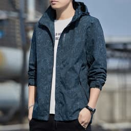 Man 2026 New Spring Autumn Leisure And Comfortable Outdoor Zipper Windbreaker Fashion Printed Windproof Jacket