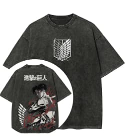 2026 New Attack on Titan Men and Women Summer Fashion Casual Clothing Retro Street Style Anime Printed Cotton T-shirt