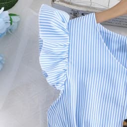 Fashion Summer Kids Dress Sweet Stripes Dopamine Dress Fresh Breathable Girls Dress