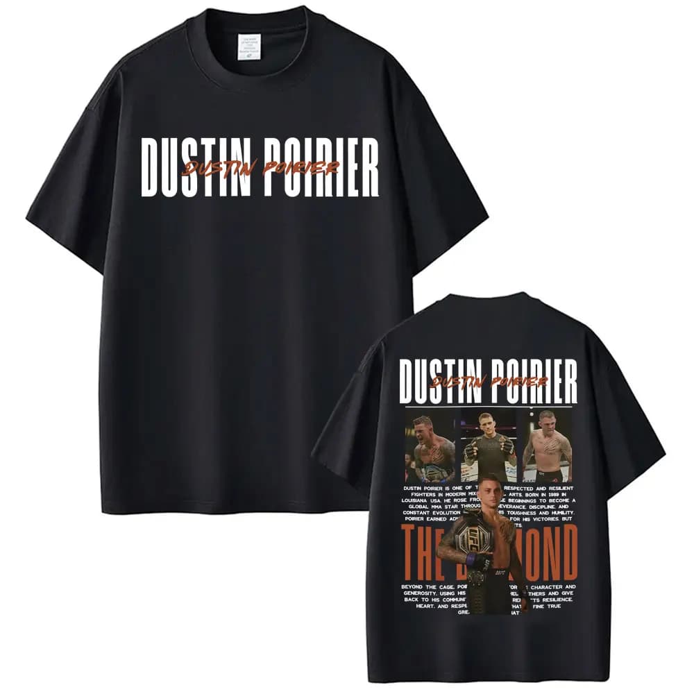Limited DUSTIN POIRIER THE DIAMOND Graphic T-shirts Men Women Fashion Retro Short Sleeve T Shirt Cotton Casual Oversized T-shirt