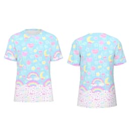 Summer Fashion New Style Cute Girl-style T-shirt Kids' Party Outfit Loose Plus-size Short-sleeve Adult Y2K Casual Lovely Top