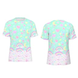 Summer Fashion New Style Cute Girl-style T-shirt Kids' Party Outfit Loose Plus-size Short-sleeve Adult Y2K Casual Lovely Top