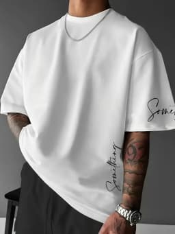 2026 Summer New Men's T-shirt with 3D Letter Pattern Printing Street Casual Fashion Comfortable Soft Breathable