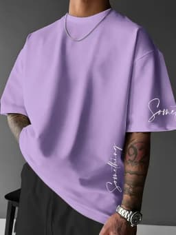 2026 Summer New Men's T-shirt with 3D Letter Pattern Printing Street Casual Fashion Comfortable Soft Breathable