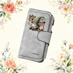 Dwarf pattern Women's Long Wallet Features Multiple Card Slots A Coin Pocket and Cell Phone Pouch Perfect Gift for women