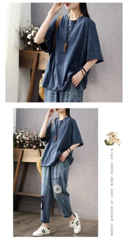 Plus Size Women's Summer Casual Solid Color T-Shirt Loose Office Lady Fashion New Arrival Trendy Comfortable