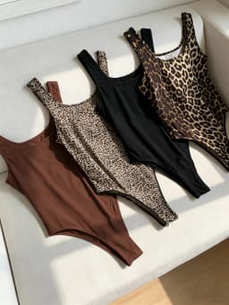 Women 4 Pack Ribbed Asymmetrical Bodysuit Set Casual Sleeveless Cutout One Piece Bodysuit Set